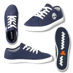 Timberland Newport Bay Unisex Canvas Oxford Youth Sneakers Navy Blue